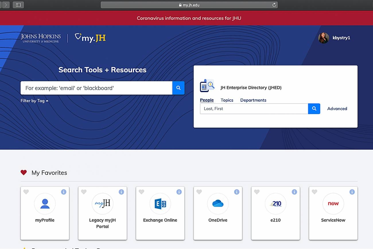 A New Look For Your MyJH Portal Hub