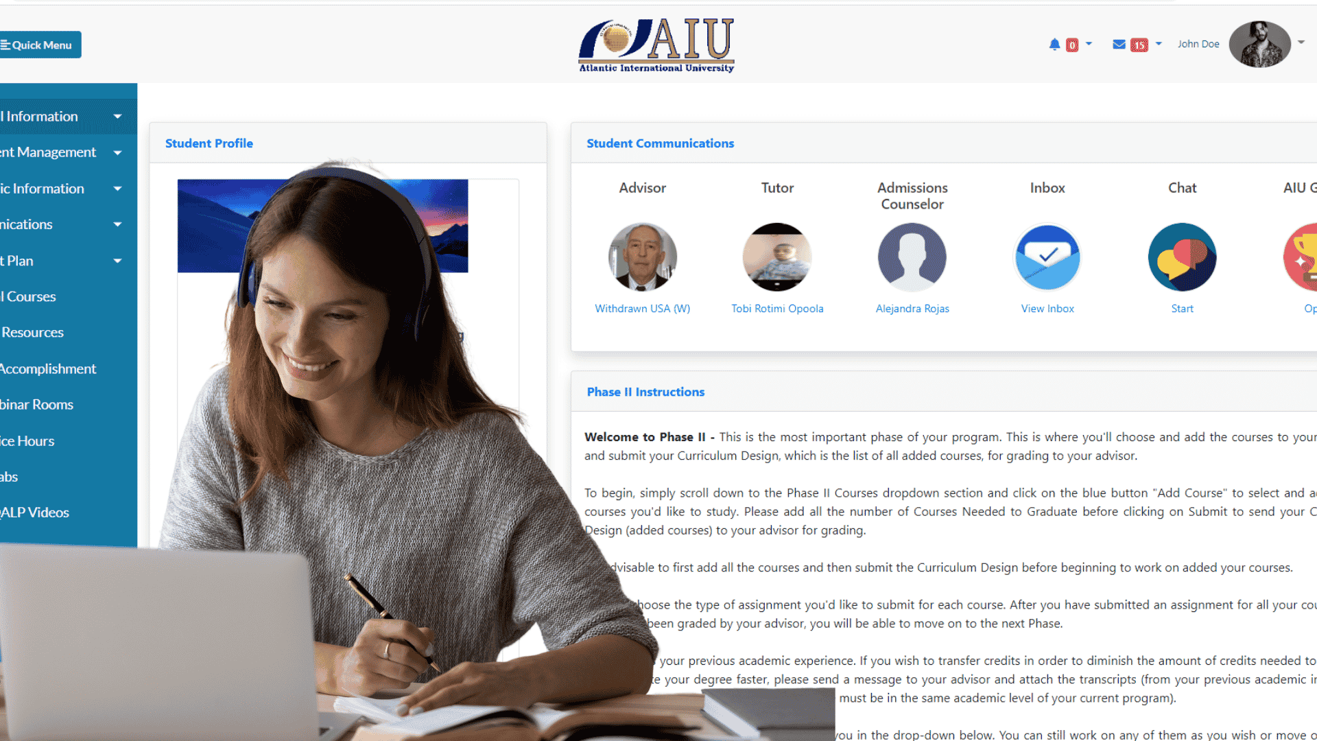 student aiu online login