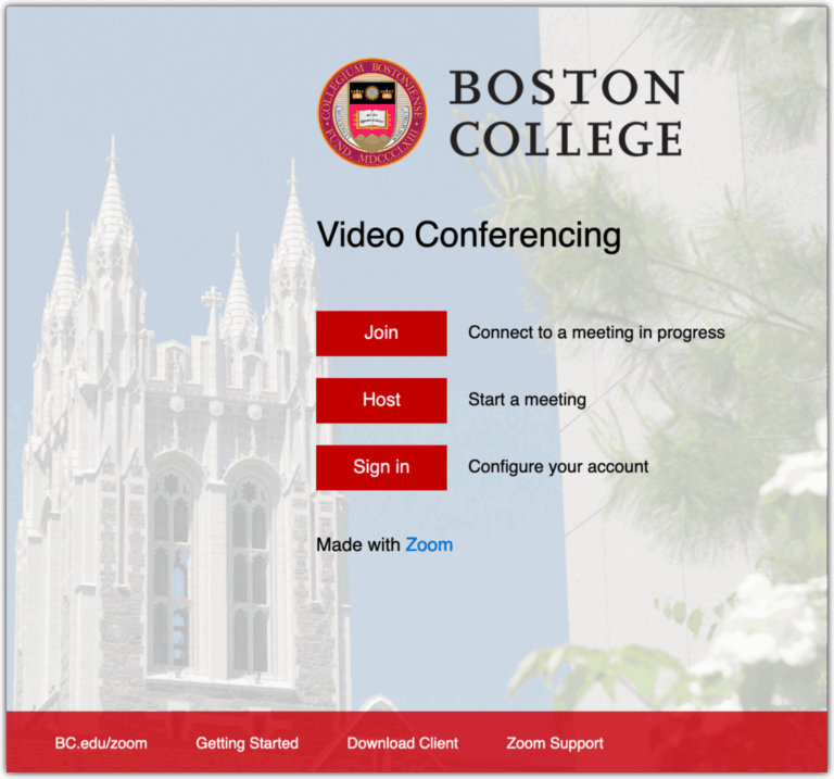 Accessing Your BC Zoom Account
