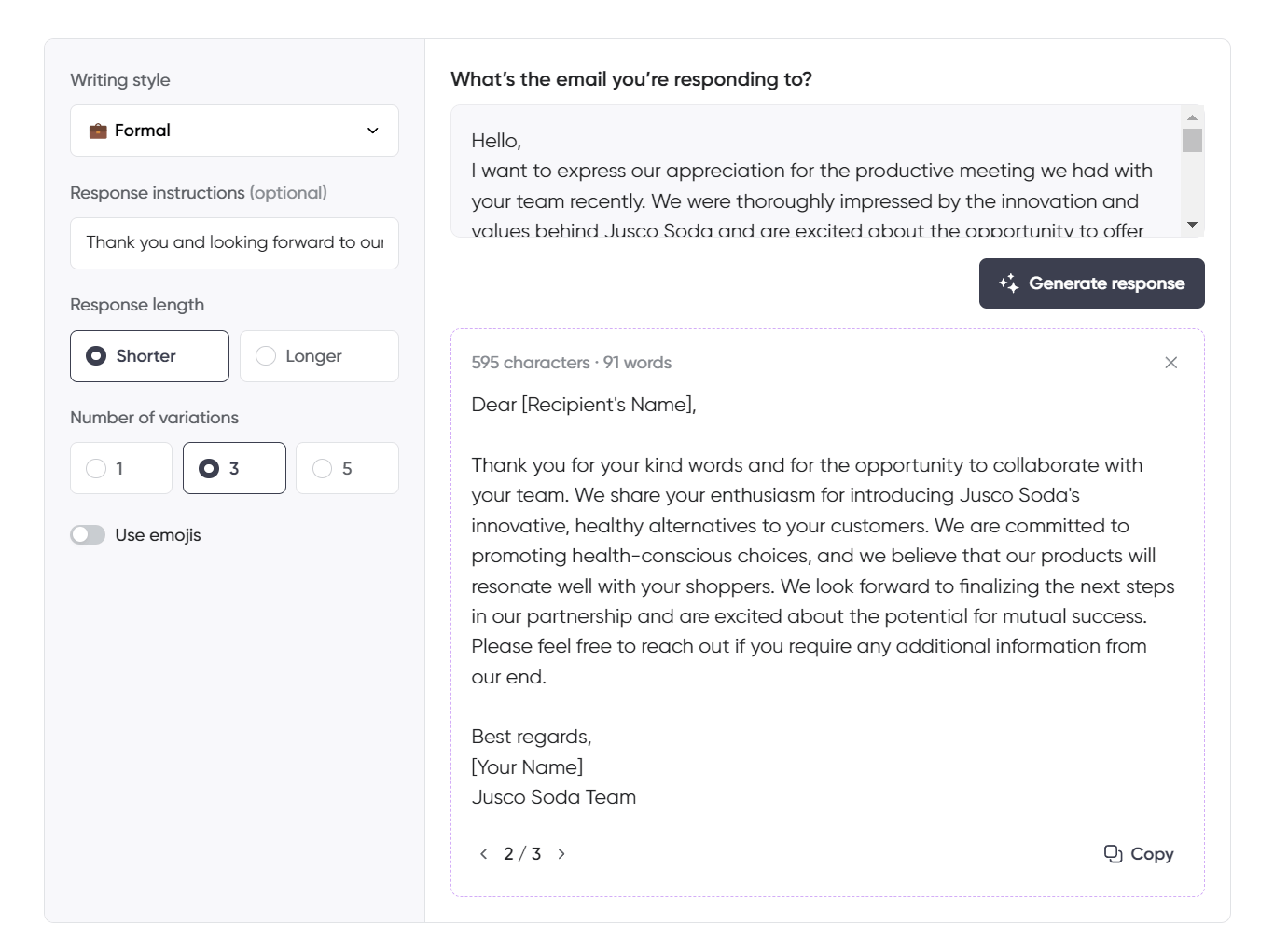 AI Email Response Generator Free Email Reply Tool By Planable