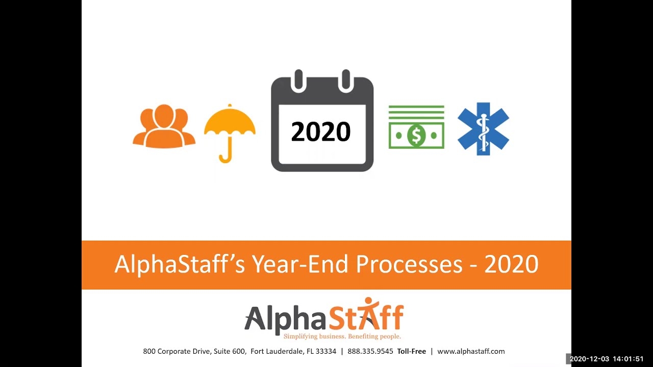 AlphaStaff Year End Processes W 2 Process And Timing