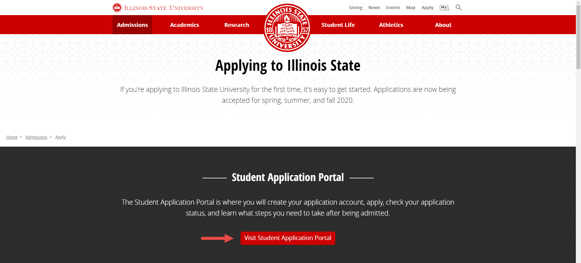 Applying For Admission To Illinois State University Help Illinois State