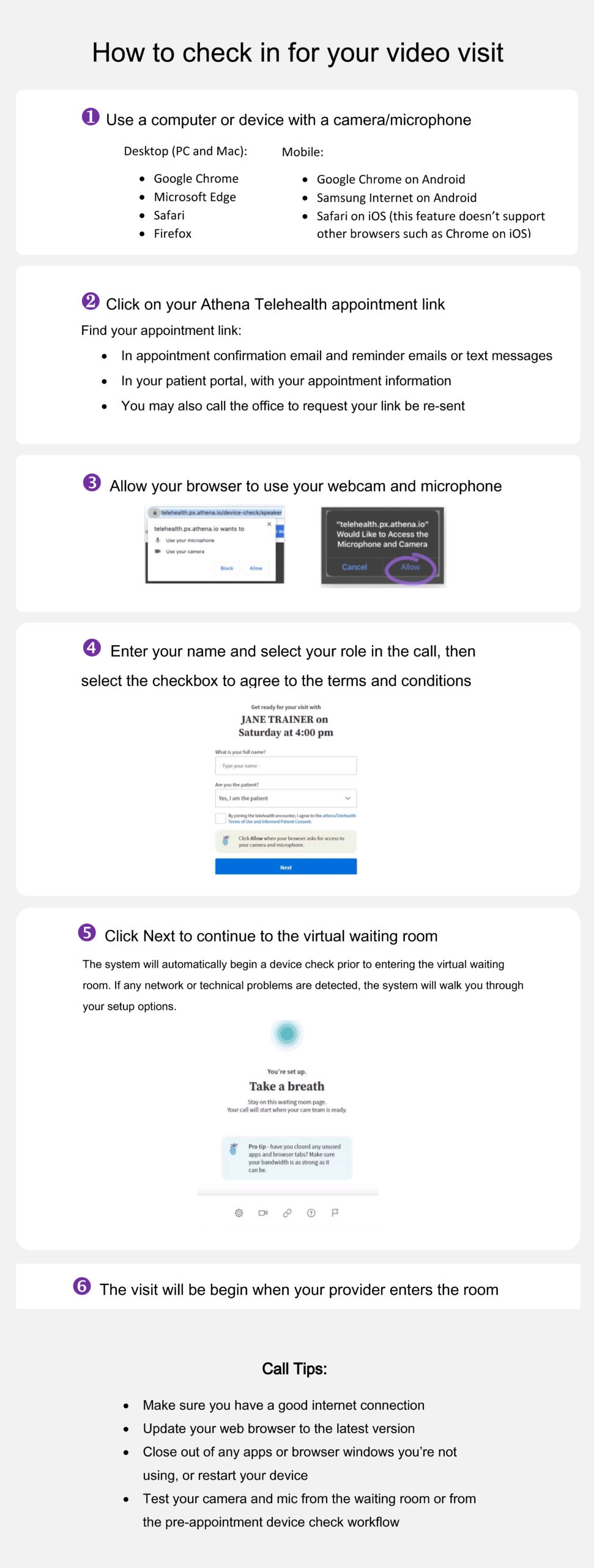 Athena Telehealth Instructions The Corvallis Clinic