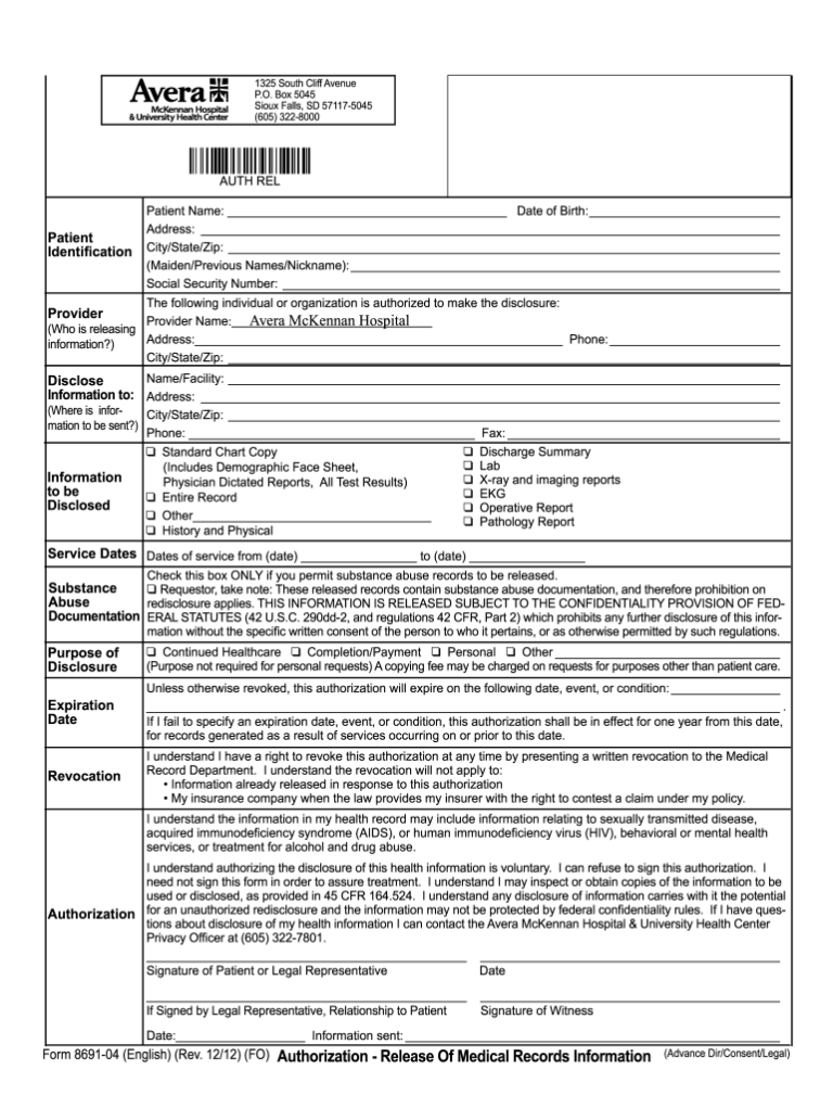 Avera Chart Fill Out Sign Online DocHub