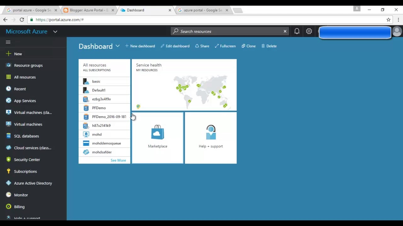 azure.portal login