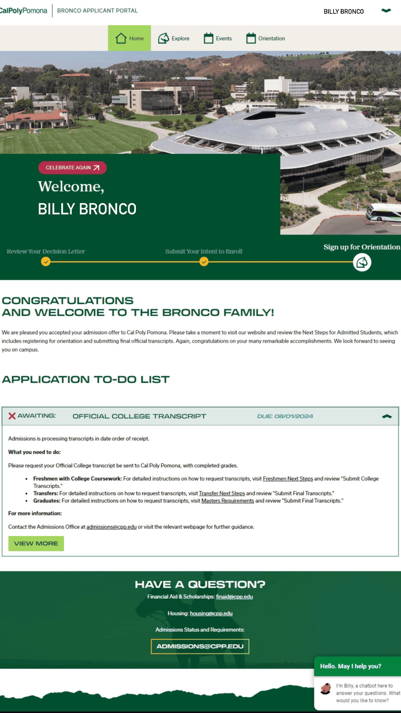 Bronco Applicant Portal Bronco Applicant Portal