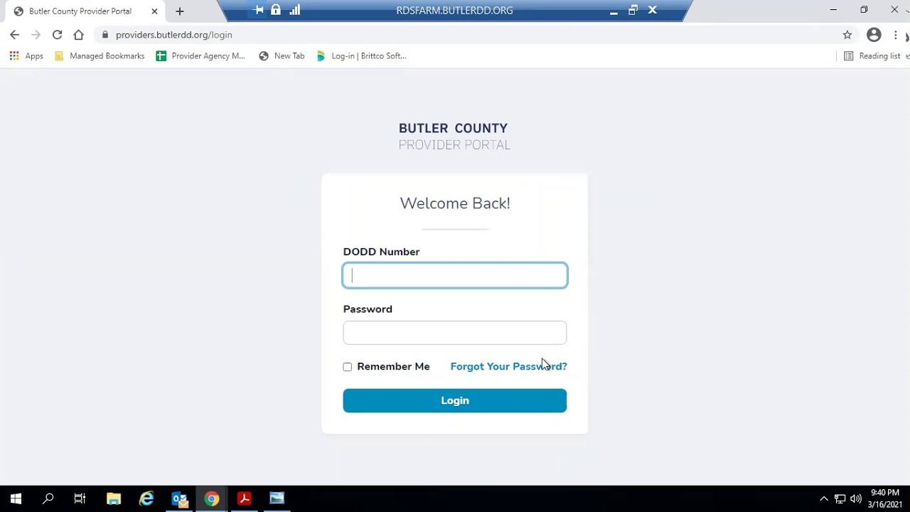 Butler County Provider Portal Log In Butler County