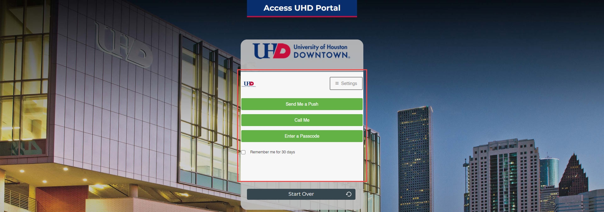 uhd student login