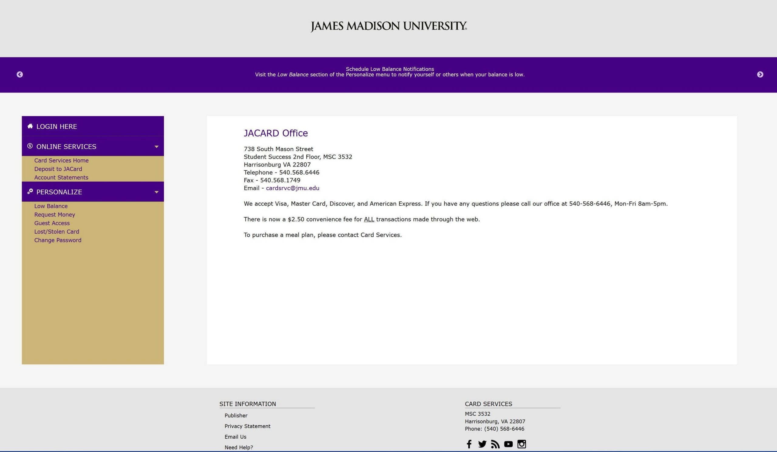 Card Services Tutorial Adding Guest Access To Your Online Account JMU