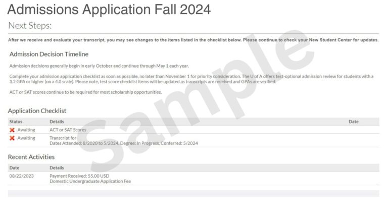 Check Application Status University Of Arkansas