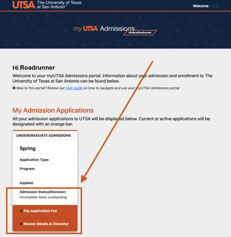 Check Your UTSA Online Admissions Status UTSA Online