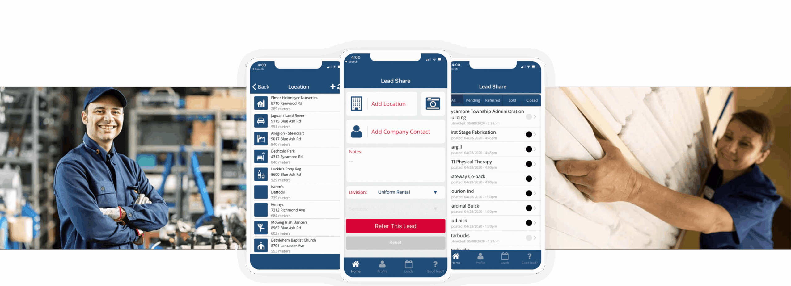 Cintas Lead Generation App For Employees And Sales Team Centogram