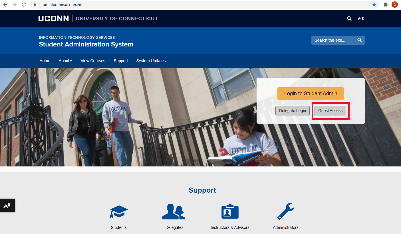 uconn student admin login