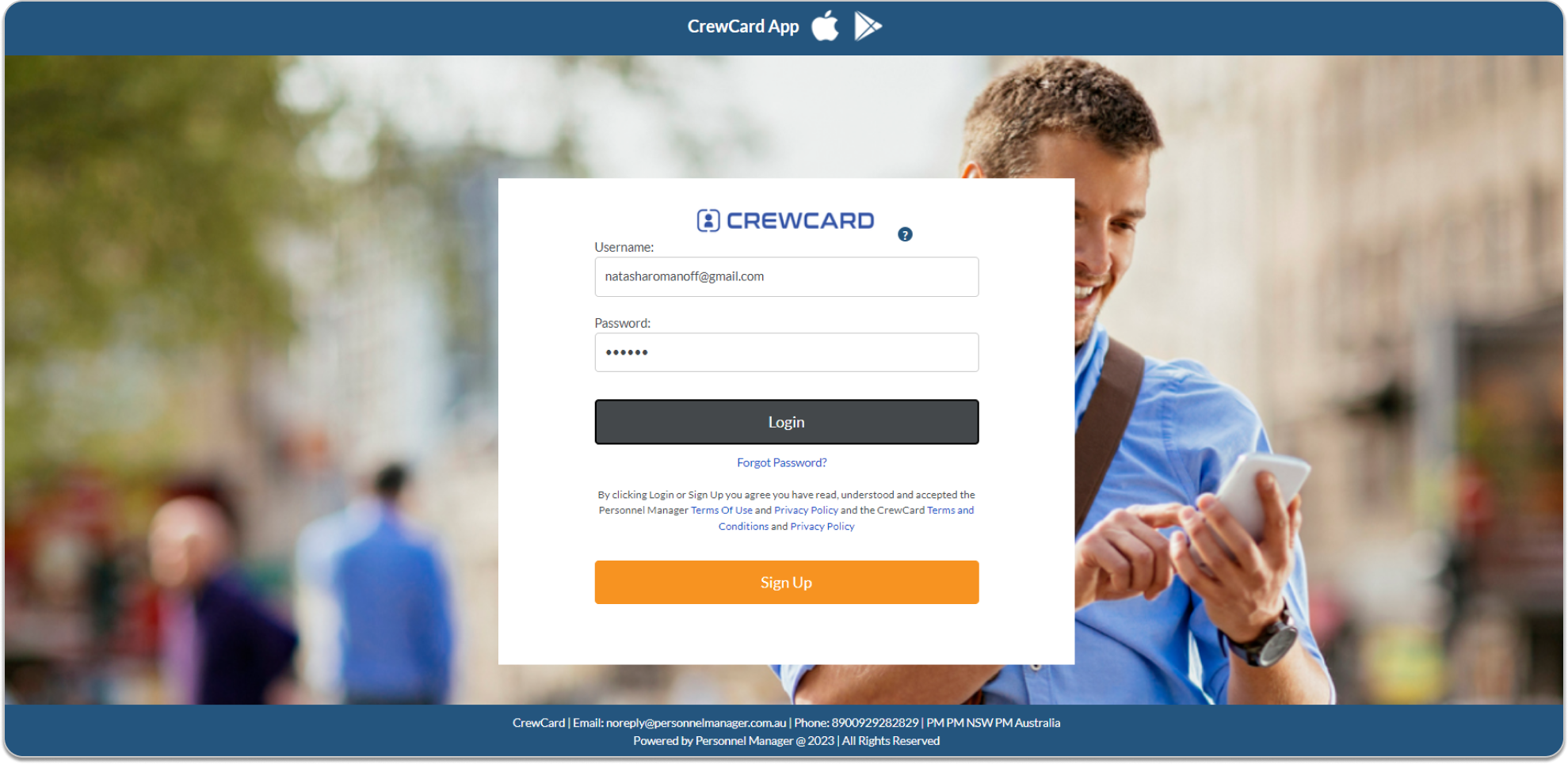 Crew Portal Two Factor Authentication Crew Portal Two Factor Authentication