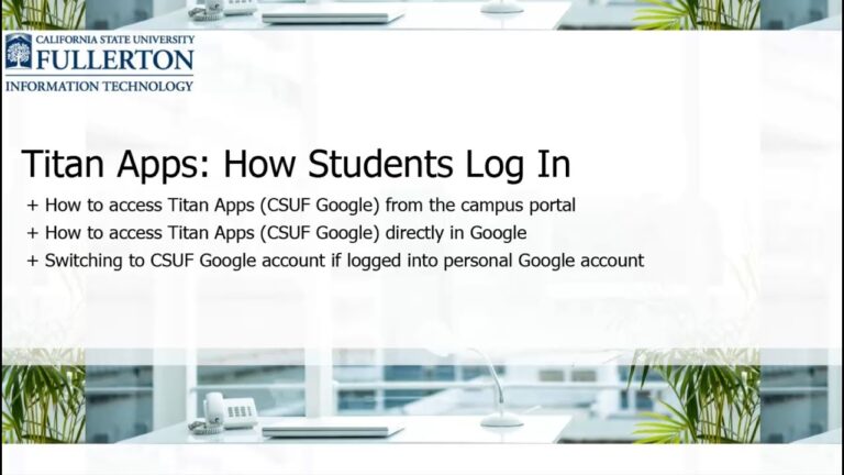 CSUF Titan Apps How Students Log In YouTube
