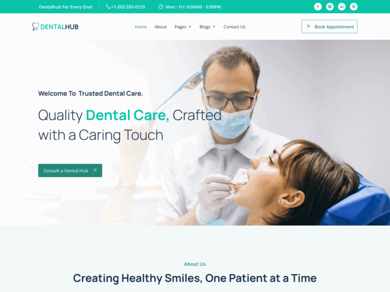 Dental Hub WordPress Theme WordPress