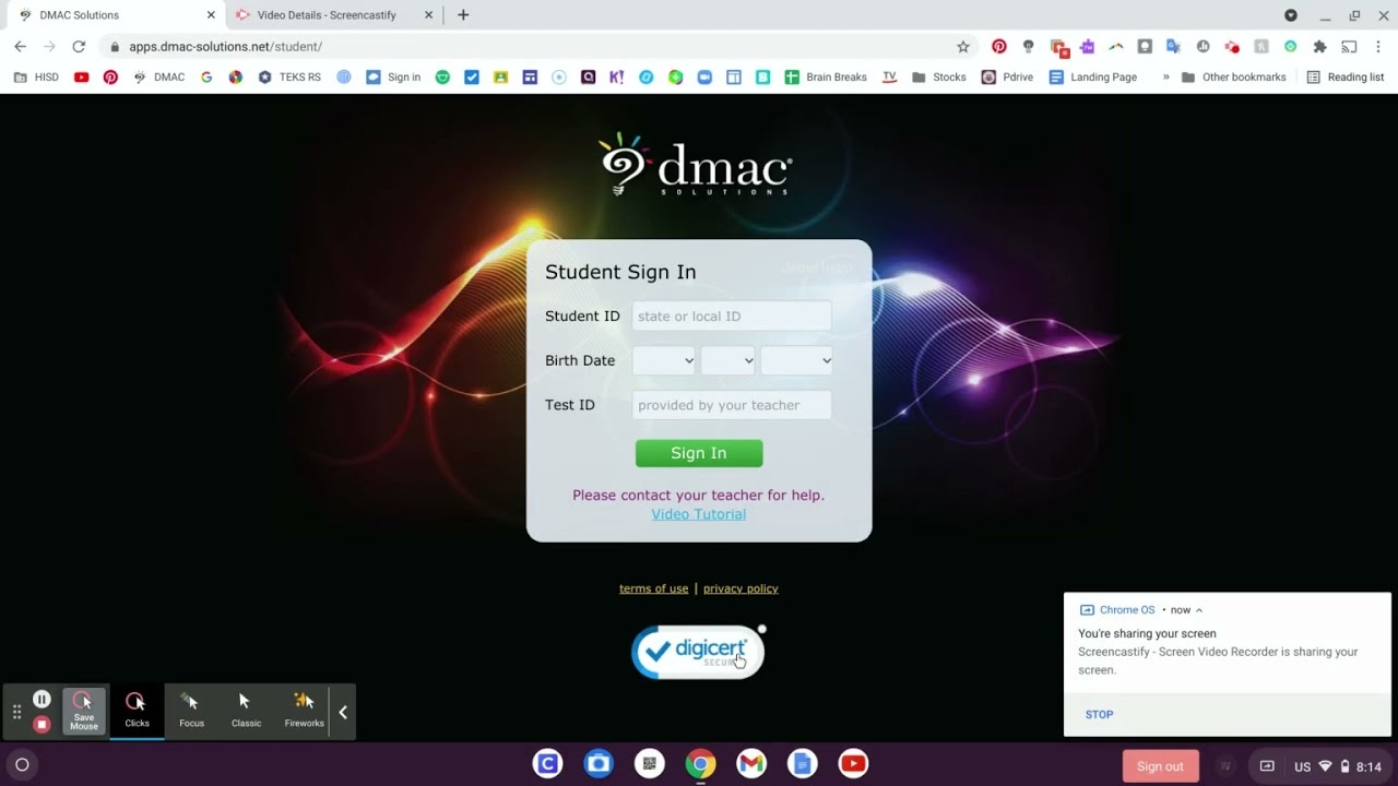 dmac login student
