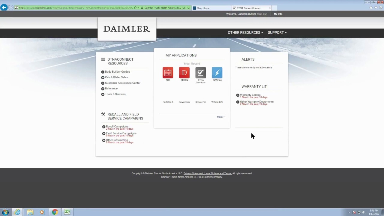 DTNA Connect Login YouTube