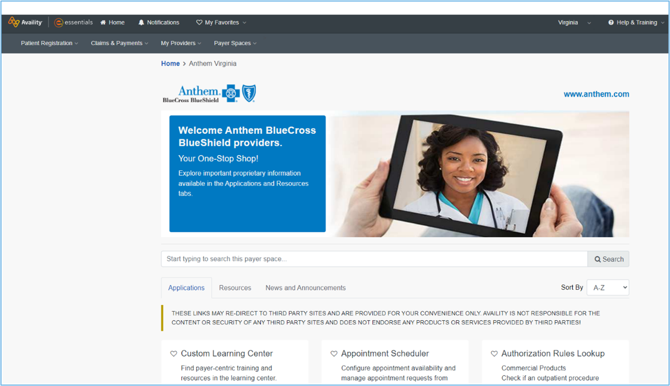 availity essentials provider login