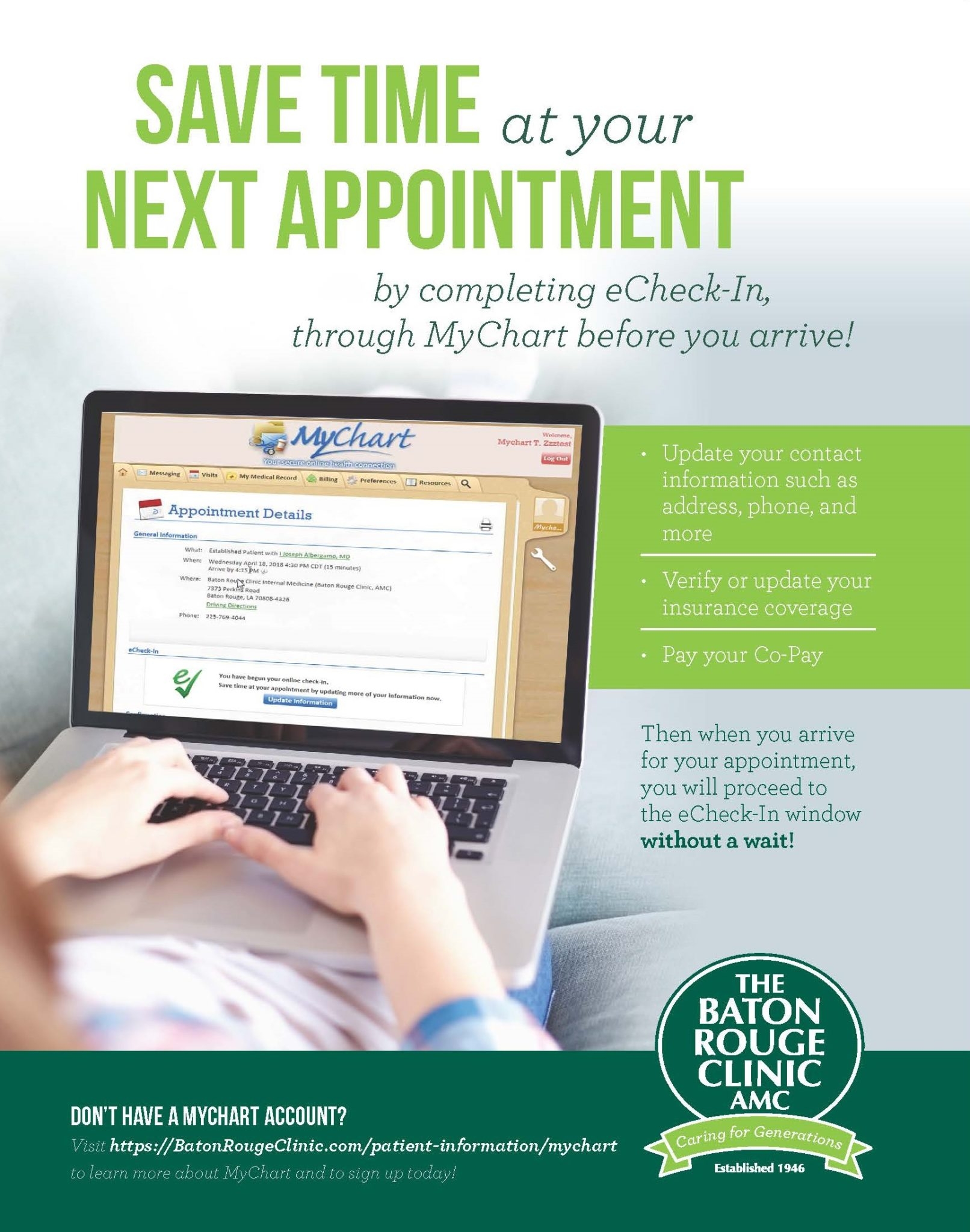 mychart baton rouge clinic login