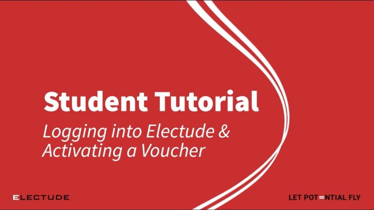 Electude Student Tutorial Logging Into Electude And Activating A Voucher YouTube