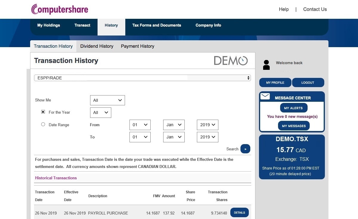 computershare employee login