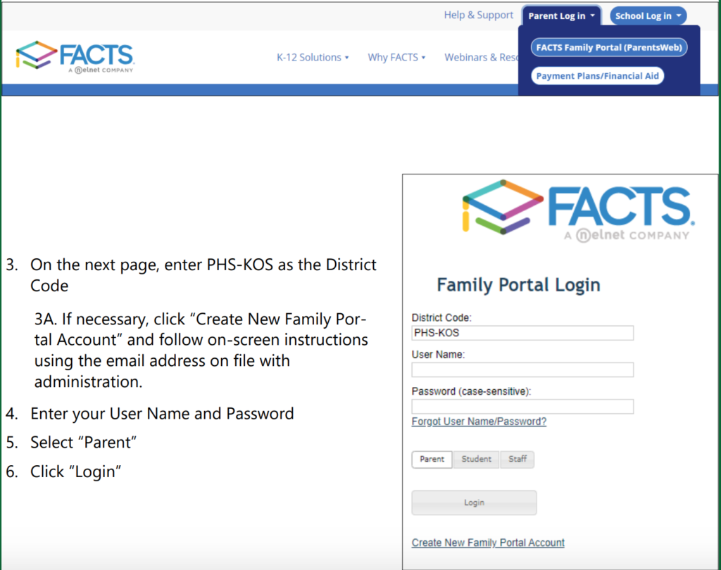 fact family portal login