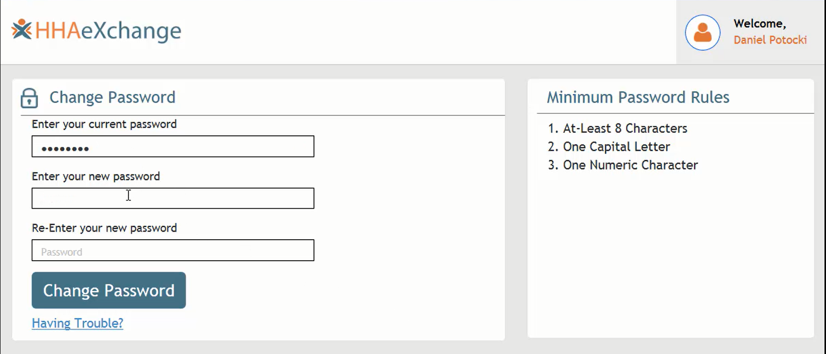 hhaexchange login portal