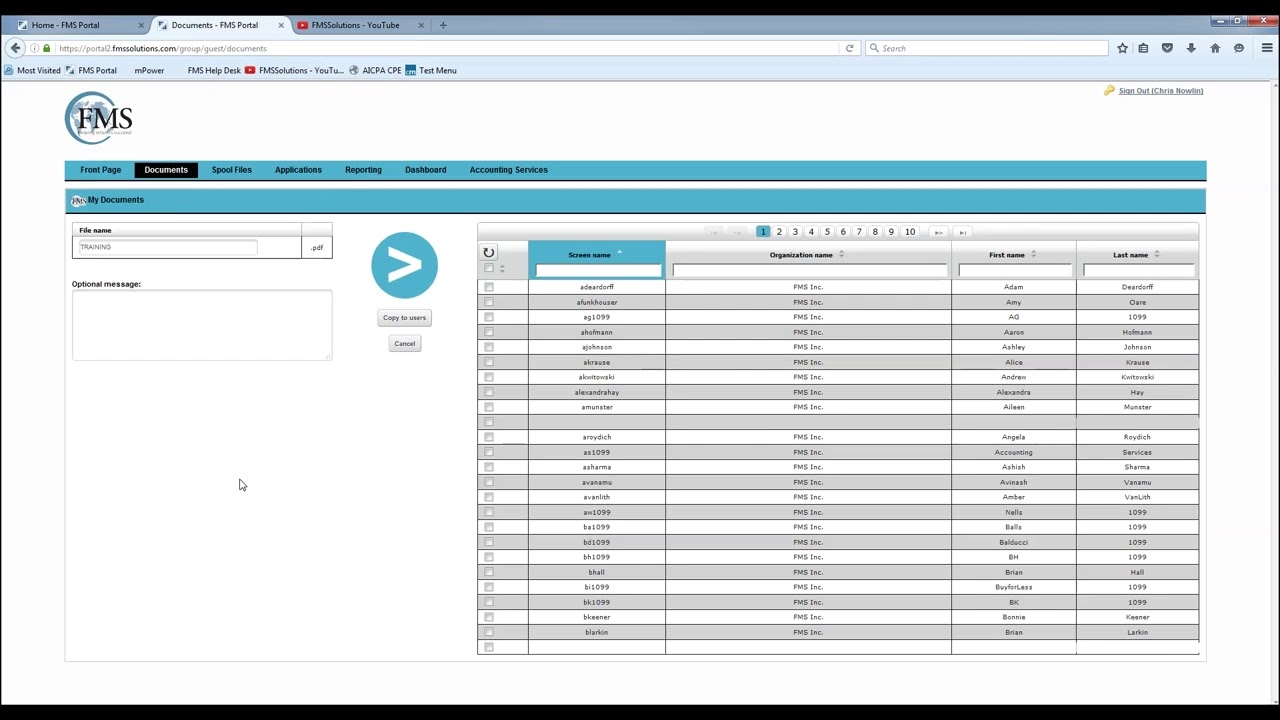 FMS Portal Sending And Receiving Files YouTube