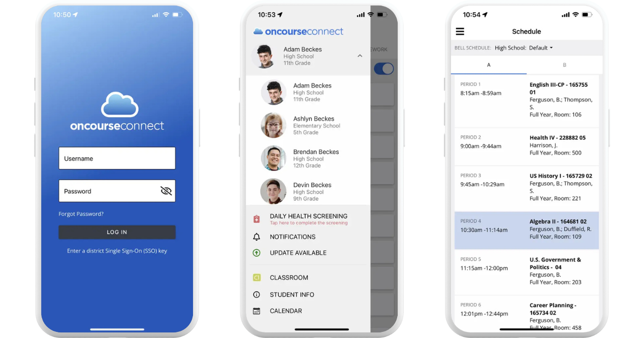 oncourse student login