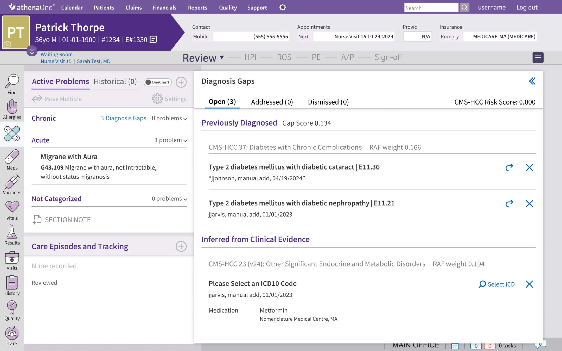 athena patient portal login