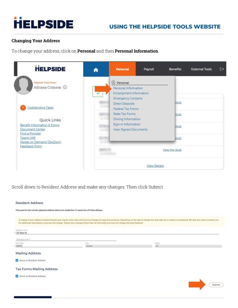 Helpside W 2 2024 Employee Access
