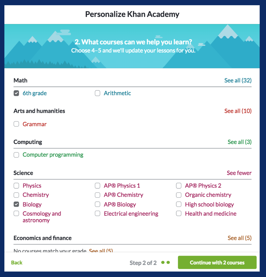khan academy student login