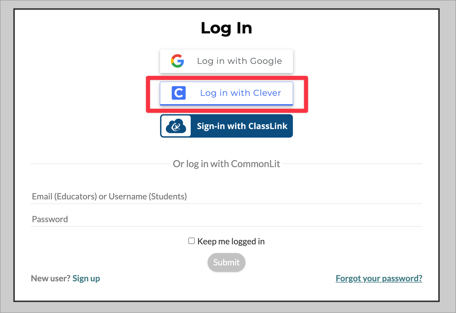 commonlit student login
