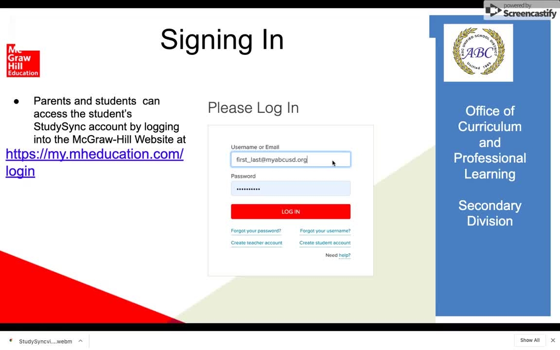 studysync student login