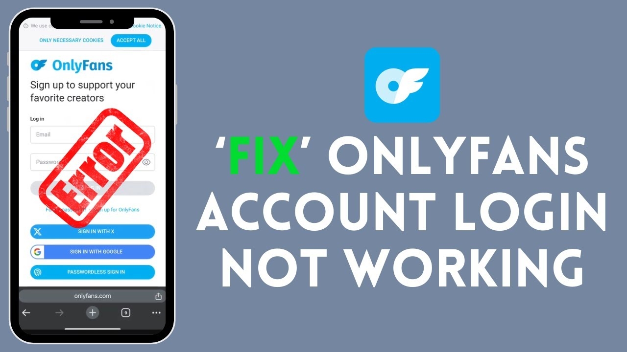 onlyfan login with x cannot change email