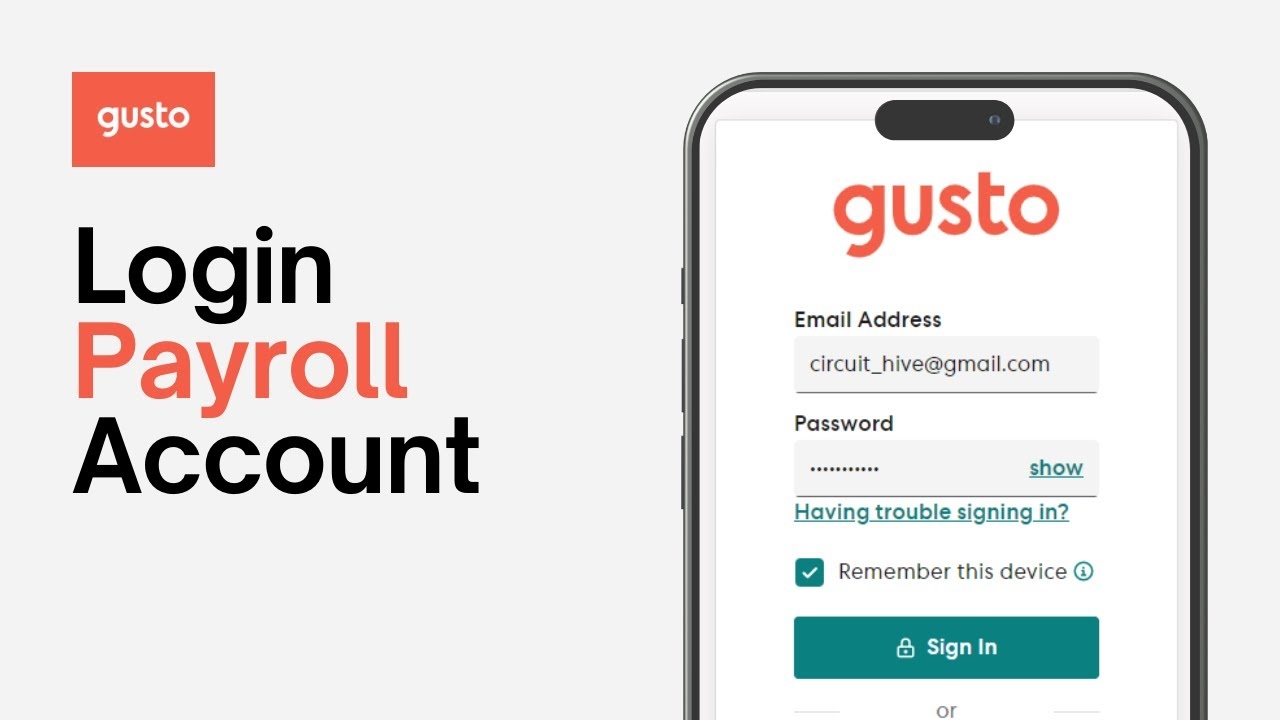 gusto login employee