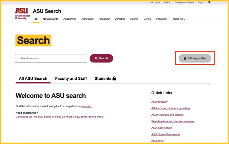 How To Update Your Profile Mary Lou Fulton College For Teaching And Learning Innovation