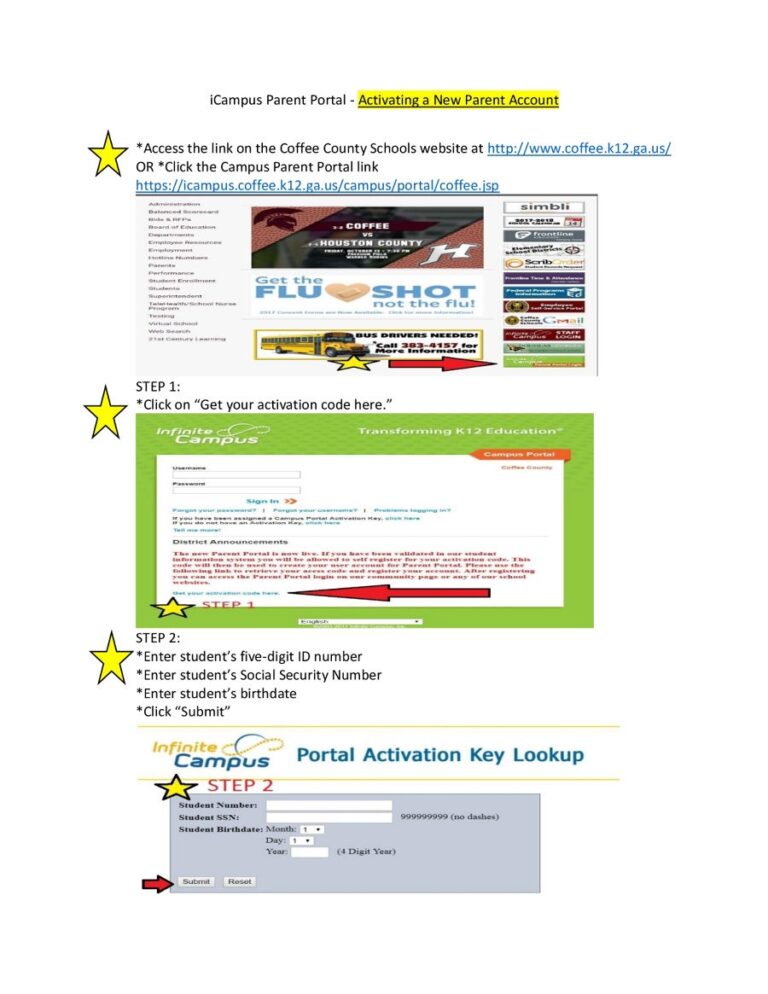 ICampus Parent Portal Directions