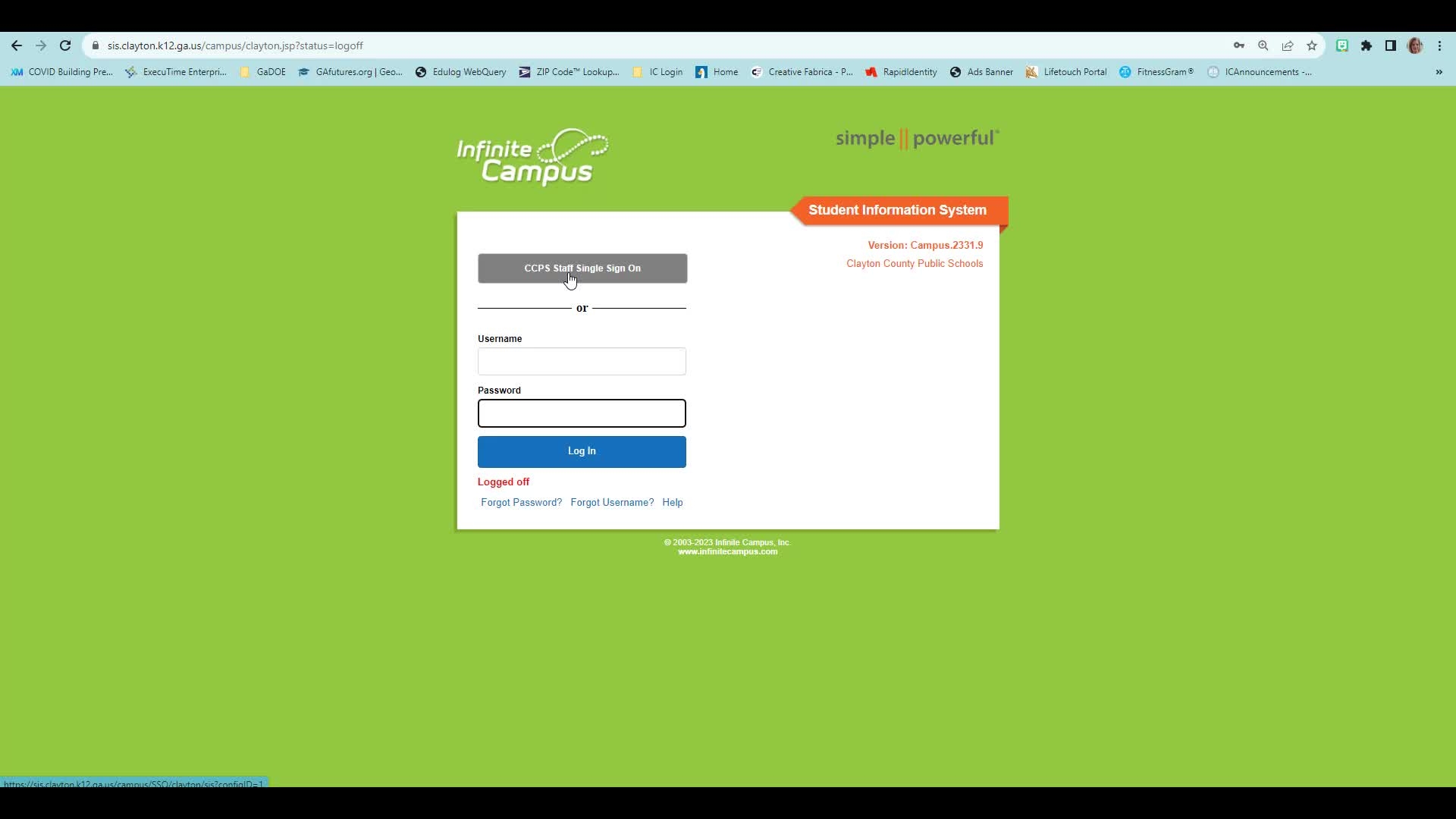 ccps portal login