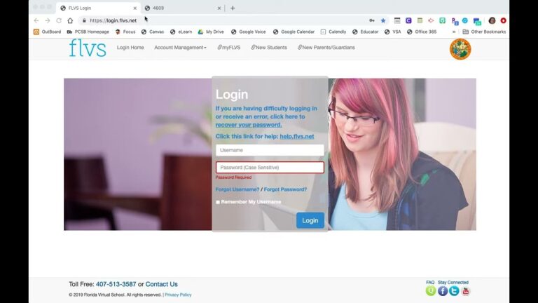 Logging Into FLVS Course YouTube