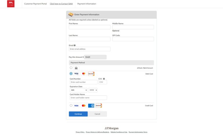 Login And Make A Payment With Saia s E Pay Or Without Logging In