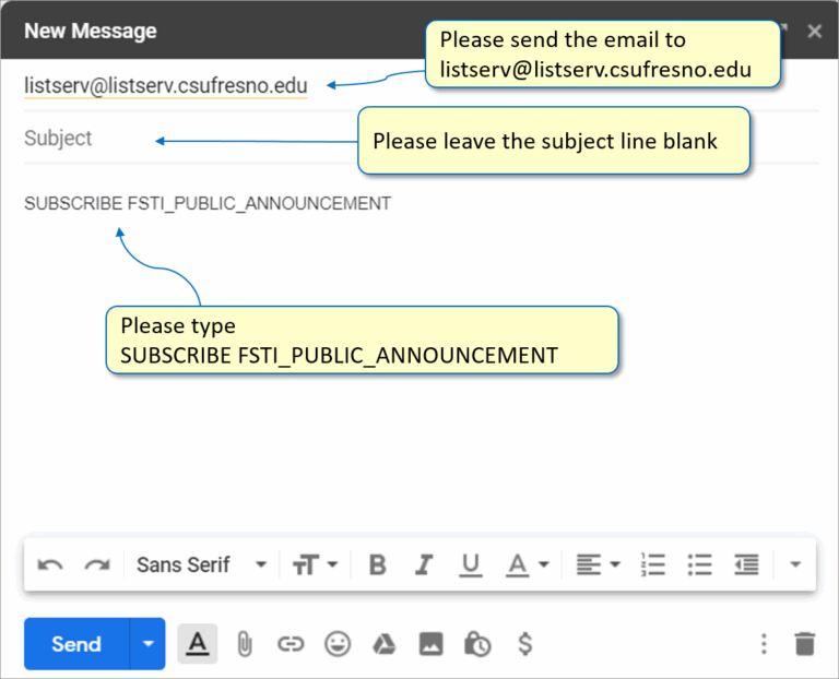 Mailing List Fresno State Transportation Institute