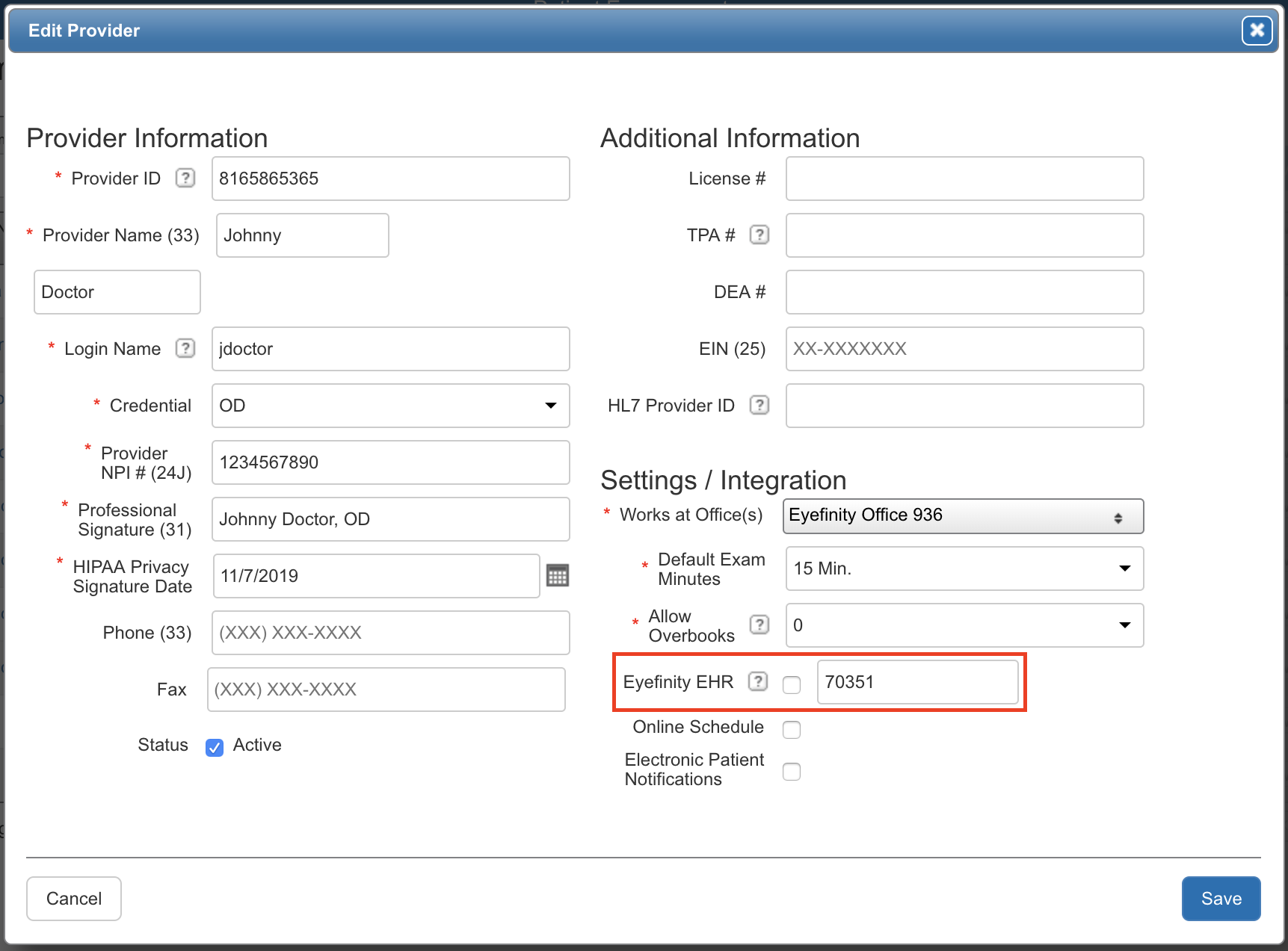 Managing User Settings