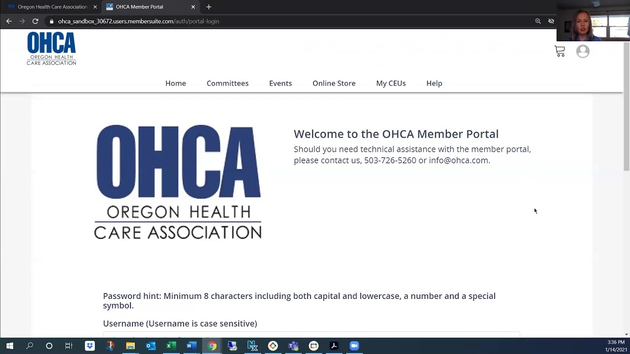 ohca provider login