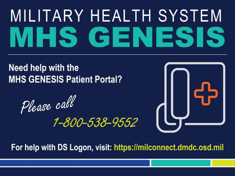 MHS GENESIS Patient Portal DHA mil