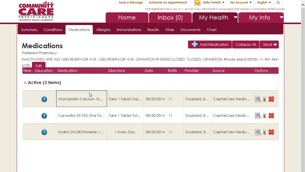 My Patient Portal Community Care Physicians