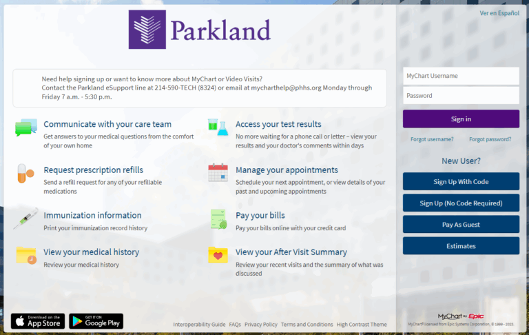 MyChart Parkland Health