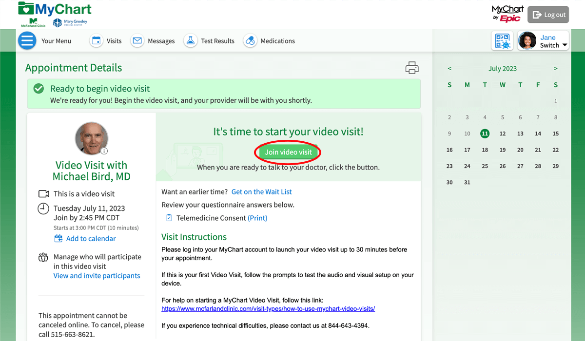 mychart login mcfarland clinic