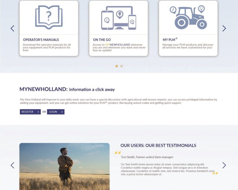 MyNew Holland Portal And App Provide Single Gateweay To A World Of New Holland Services To Enhance Customers Productivity